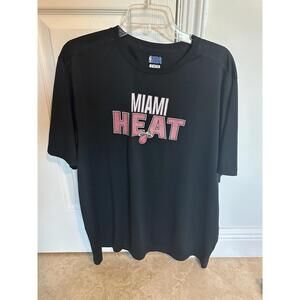 Mens Size 2Xl Miami Heat Black Red Basketball Shirt Athletic Shirt